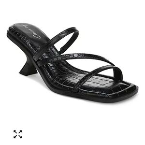 Circus by Sam Edelman Black Croc-Embossed Heels Size 7